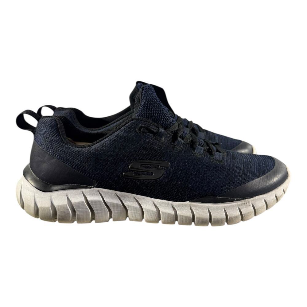 SKECHERS Overhaul Darosa Nylon Mesh Shoes Men Sneakers Size 10.5 Navy Blue - Picture 2 of 9